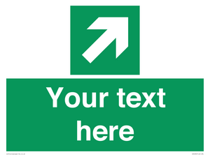 Custom Arrow Top Right Sign